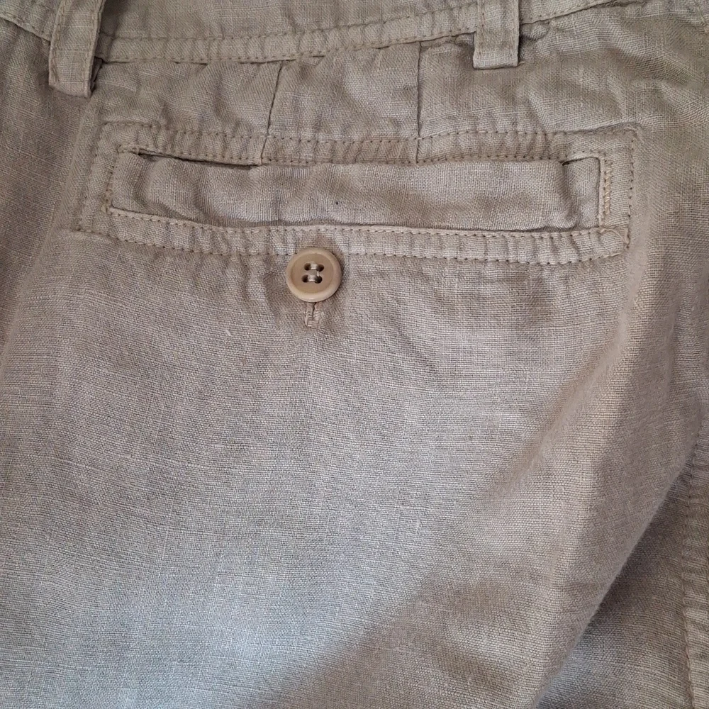 Zegna men's stone color linen pants made in Italy E.U.C